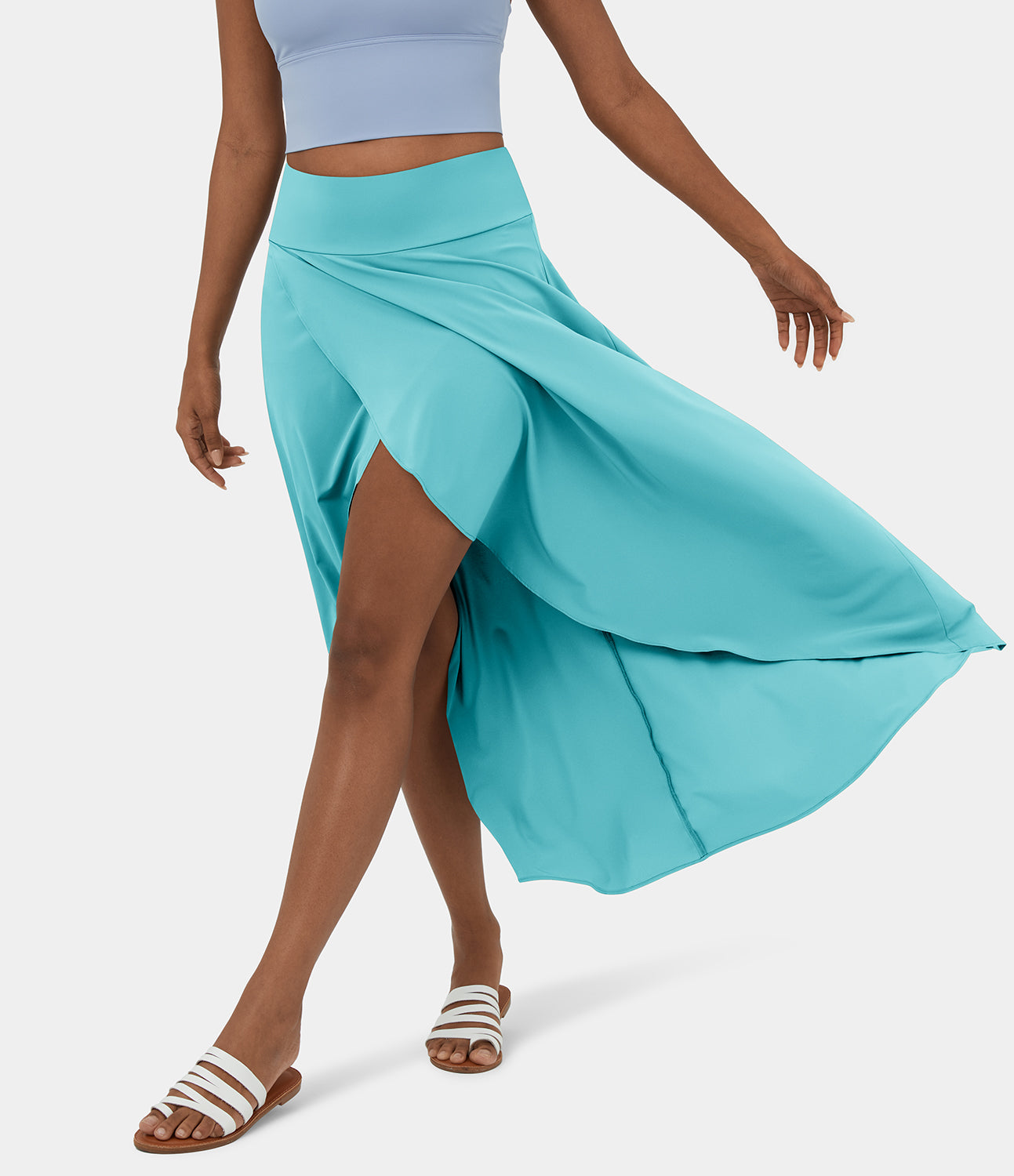 High Waisted Flowy Maxi Skirt