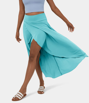 High Waisted Flowy Maxi Skirt