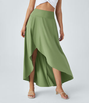 High Waisted Flowy Maxi Skirt