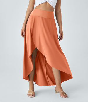 High Waisted Flowy Maxi Skirt