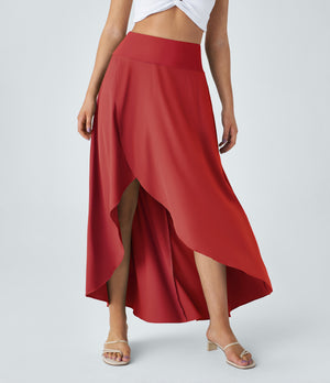 High Waisted Flowy Maxi Skirt