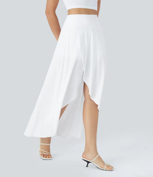 High Waisted Flowy Maxi Skirt